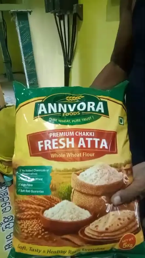 Fresh 5 kg atta pack from the Padma mill